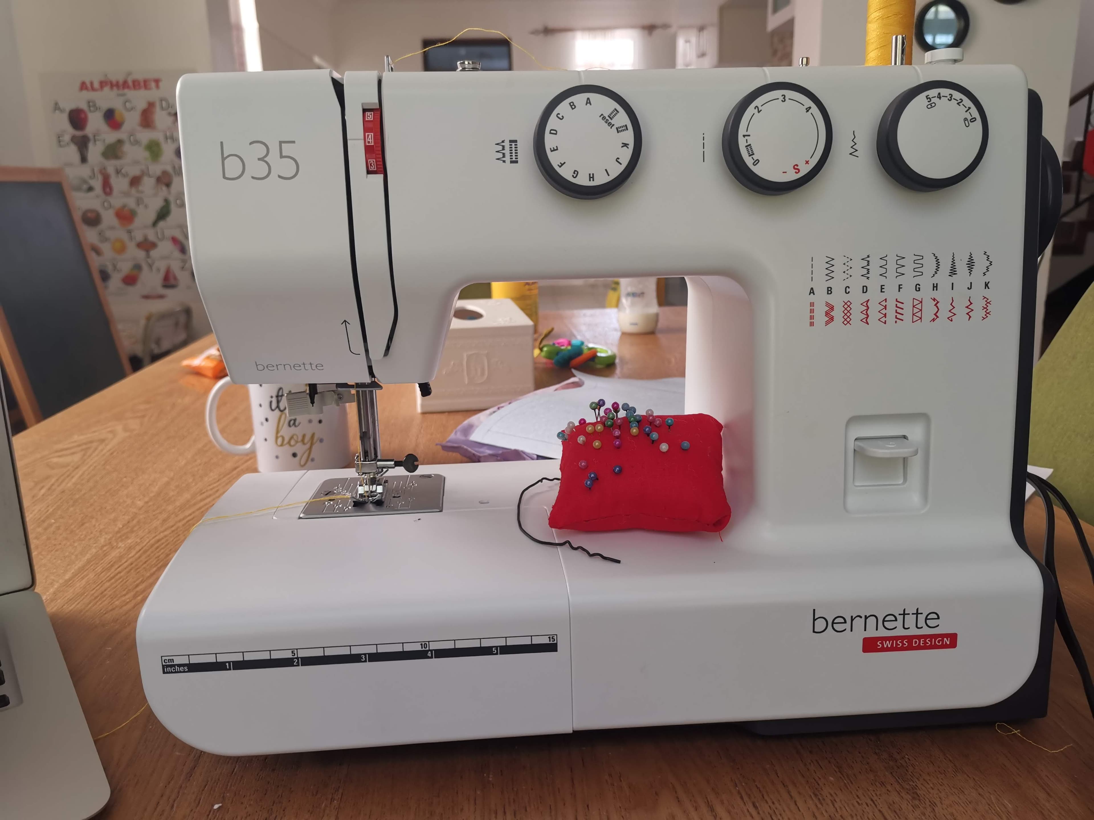 The Bernette sewing machine bought on a budget, in the studio
